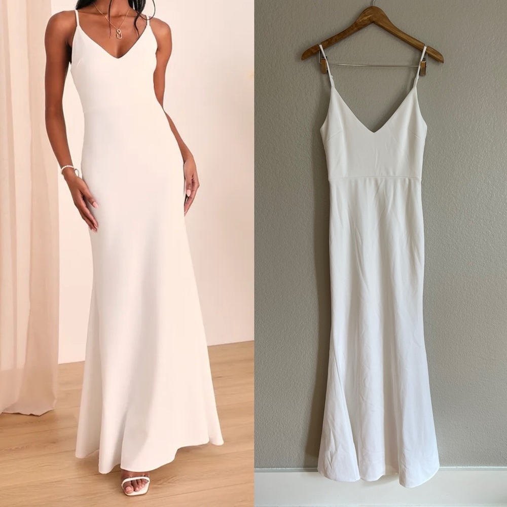 White Maxi Dress Wedding Gown Small